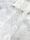 White Floral Stretch Lace Trim  Wide Lace Trim Remnant Stretchy Lace 5.75 inches width x 5 yards SLT00331